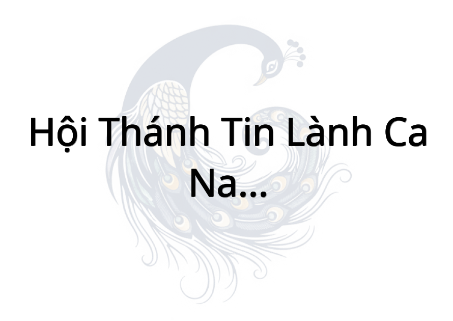 Hội Thánh Tin Lành Ca-na-an 1