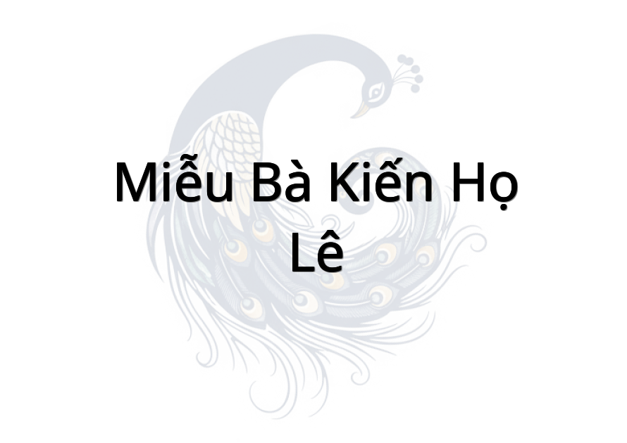 Miễu bà Kiến họ Lê
